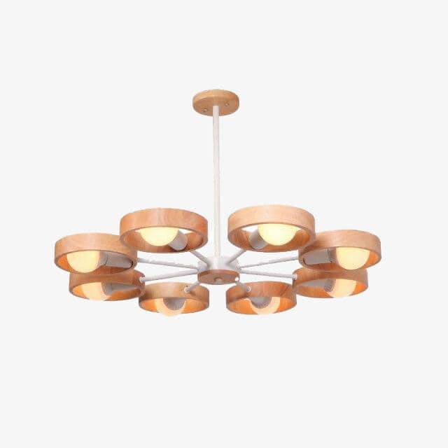 Lustre LED Style Japan - Élégance Moderne | Marco Lucetti Blanc / 8 lampes