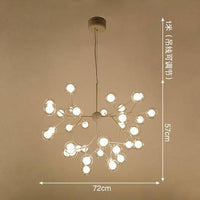 Lustre LED sublime "Arborescence Brillante" | Marco Lucetti Blanc - 36 lampes