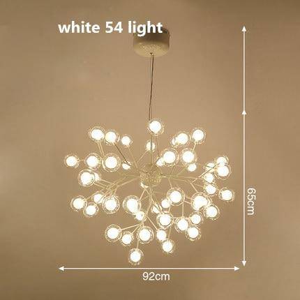 Lustre LED sublime "Arborescence Brillante" | Marco Lucetti Blanc - 54 lampes