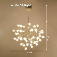 Lustre LED sublime "Arborescence Brillante" | Marco Lucetti Blanc - 54 lampes