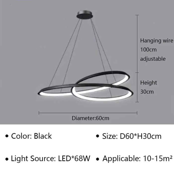 Lustre LED suspendu au design contemporain | Marco Lucetti