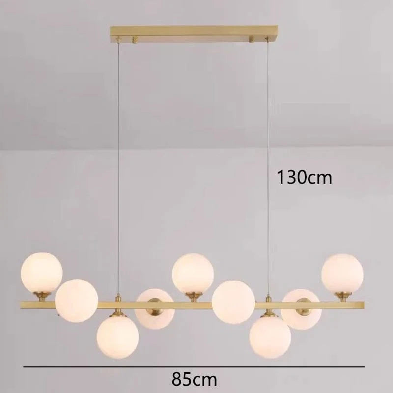 Lustre LED Suspendu au Design Moderne - Illumine Votre Espace | Marco Lucetti 9 têtes 1 / Blanc froid
