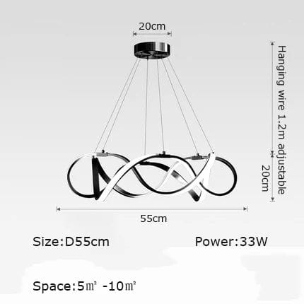 Lustre LED suspendu design nordique. | Marco Lucetti
