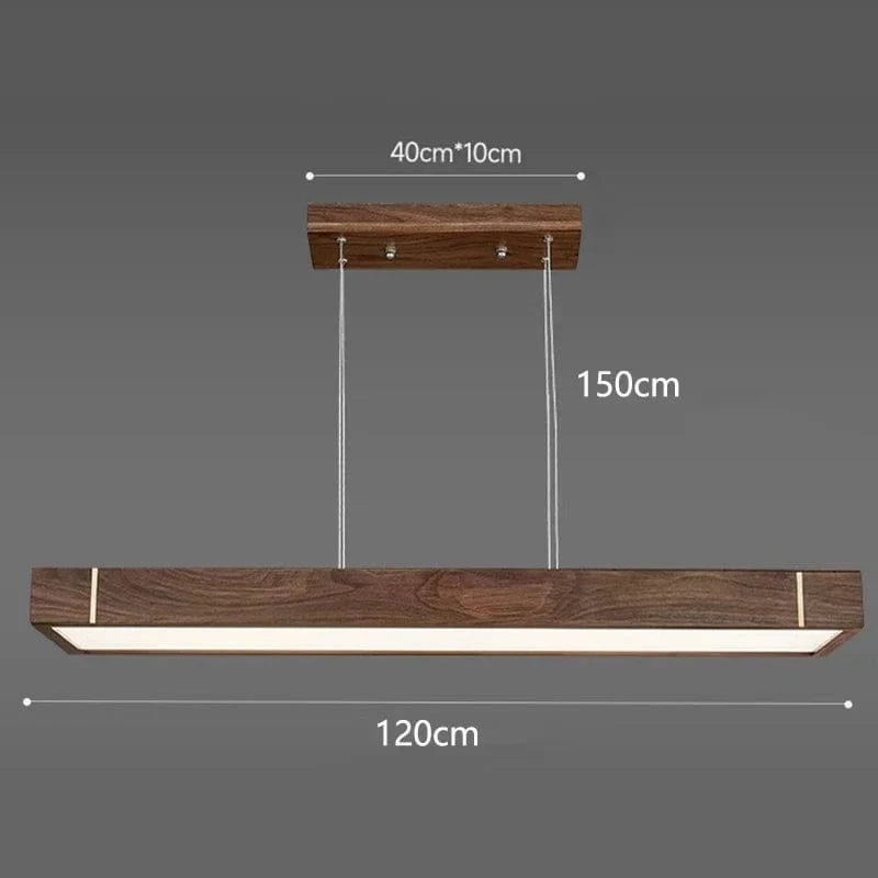 Lustre LED Suspendu en Bois au Design Moderne | Marco Lucetti Longueur 120cm / Blanc chaud