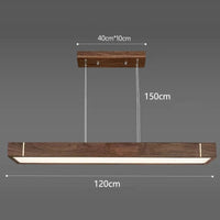 Lustre LED Suspendu en Bois au Design Moderne | Marco Lucetti Longueur 120cm / Blanc chaud