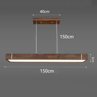Lustre LED Suspendu en Bois au Design Moderne | Marco Lucetti Longueur 150cm / Blanc chaud