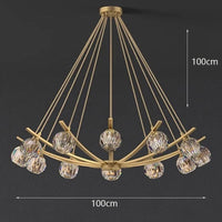 Lustre LED suspendu moderne pour un éclairage intérieur élégant | Marco Lucetti 12 têtes / Blanc chaud