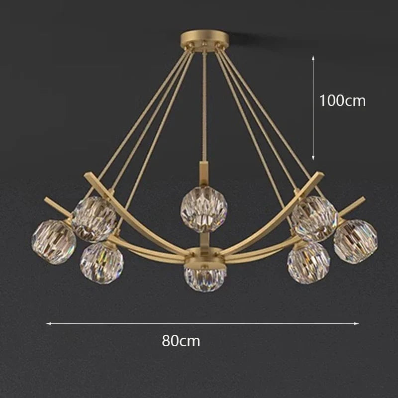 Lustre LED suspendu moderne pour un éclairage intérieur élégant | Marco Lucetti 8 têtes / Blanc chaud