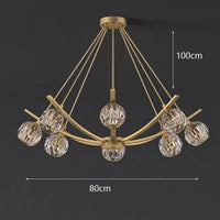 Lustre LED suspendu moderne pour un éclairage intérieur élégant | Marco Lucetti 8 têtes / Blanc chaud