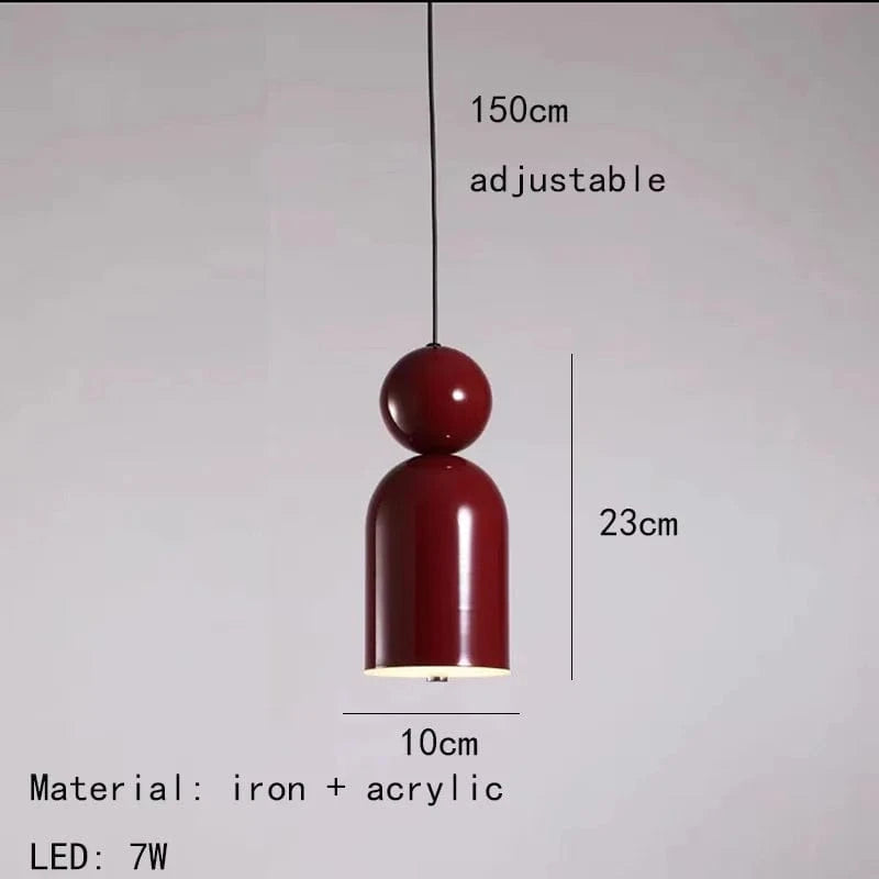 Lustre LED tendance avec cordon métallique ajustable - Livraison directe | Marco Lucetti C-Rouge / 3 modifiable