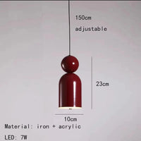 Lustre LED tendance avec cordon métallique ajustable - Livraison directe | Marco Lucetti C-Rouge / 3 modifiable