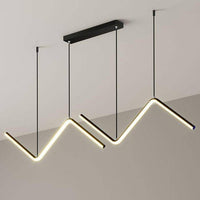 Lustre LED Triangulaire Moderne en Métal | Marco Lucetti Noir / Froide