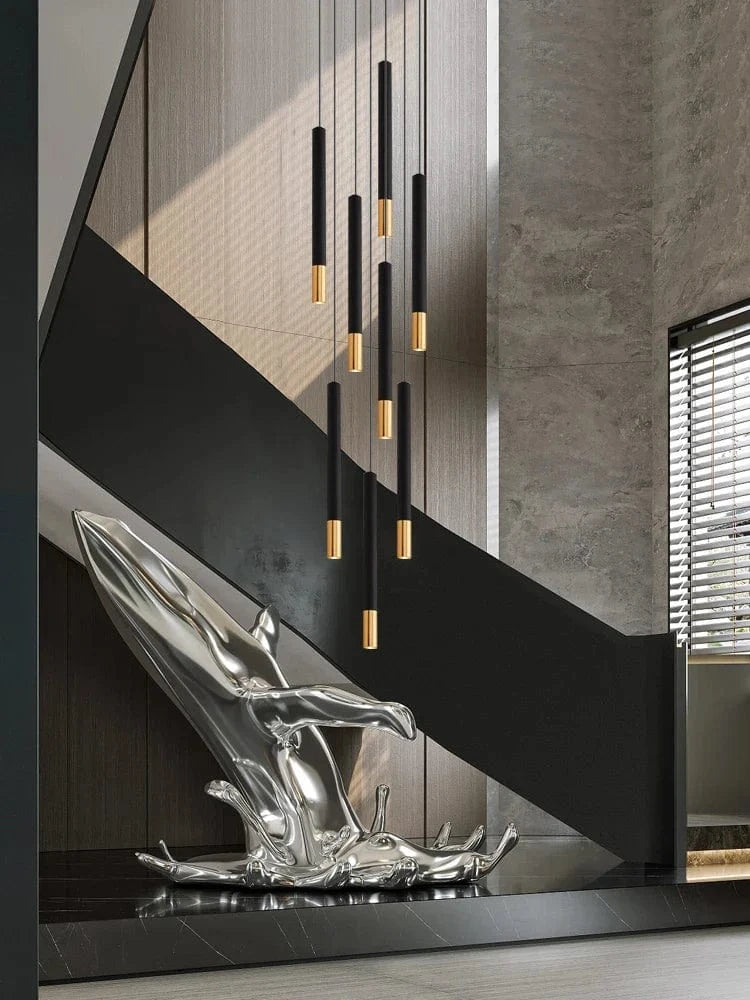 Lustre LED Tubulaire Premium pour Éclairage Intérieur de Restaurant | Marco Lucetti