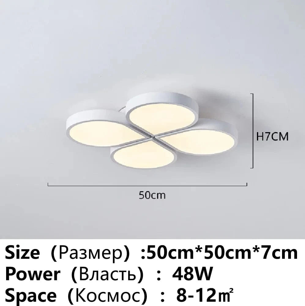 Lustre LED Ultra Lumineux pour Salon et Chambre d'Enfants | Marco Lucetti Rond 50cm / Promesse avec télécommande