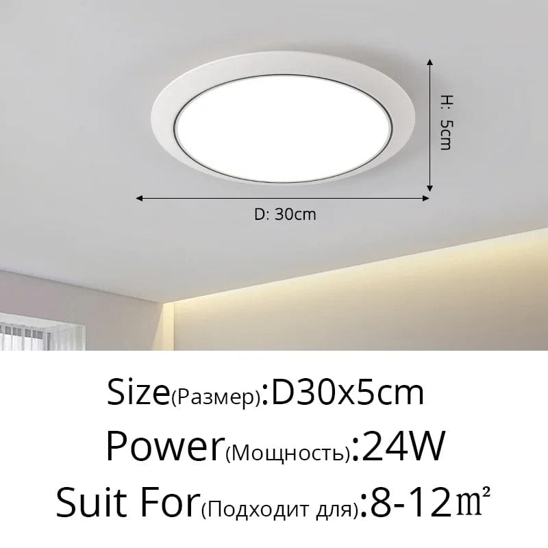 Lustre LED Ultra-mince Circulaire Moderne Minimaliste Trois-Preuve | Marco Lucetti