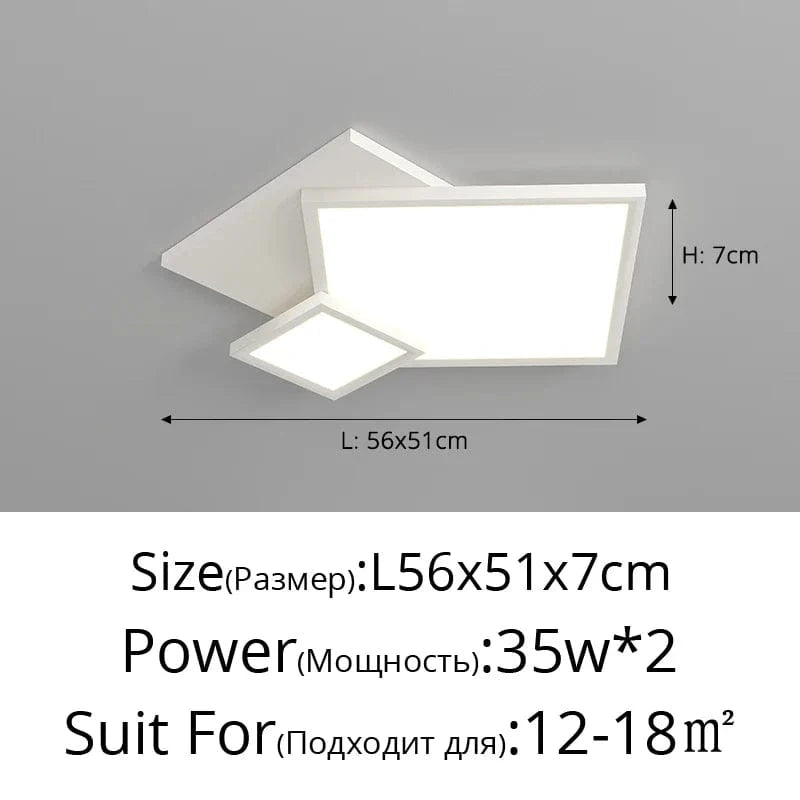 Lustre LED UltraMince pour Éclairage Intérieur Chic | Marco Lucetti 3 couleurs sans télécommande / C 56cm 35w