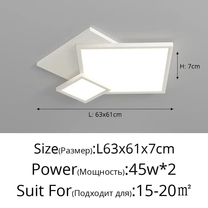 Lustre LED UltraMince pour Éclairage Intérieur Chic | Marco Lucetti 3 couleurs sans télécommande / C 63cm 45w