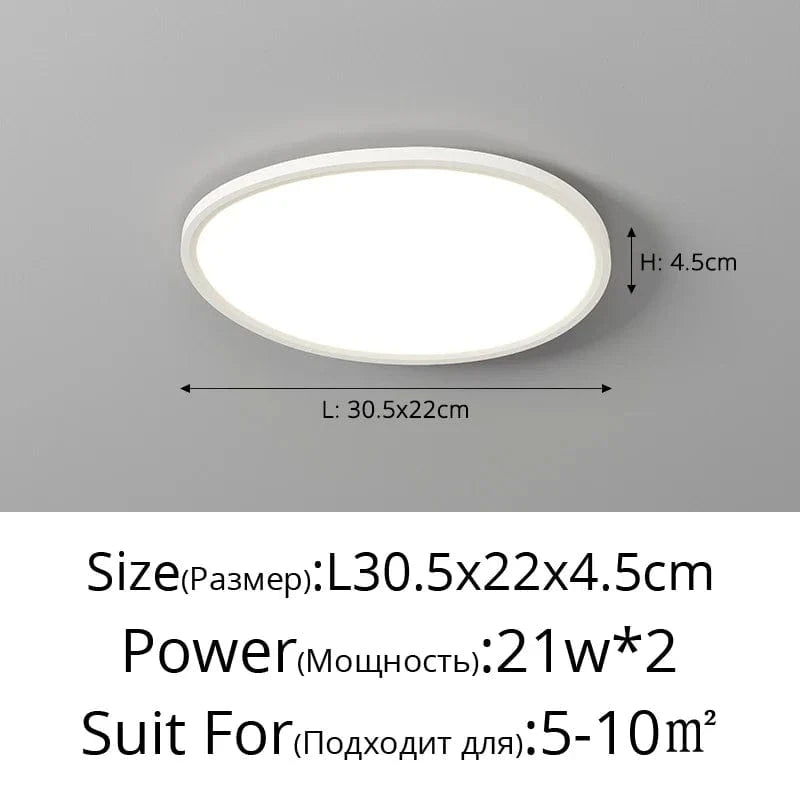 Lustre LED UltraMince pour Éclairage Intérieur Chic | Marco Lucetti 3 couleurs sans télécommande / E 30,5CM 21W