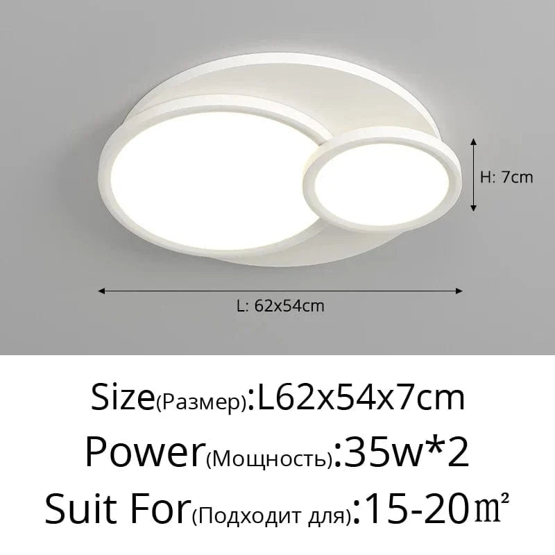 Lustre LED UltraMince pour Éclairage Intérieur Chic | Marco Lucetti 3 couleurs sans télécommande / P 62cm 35w