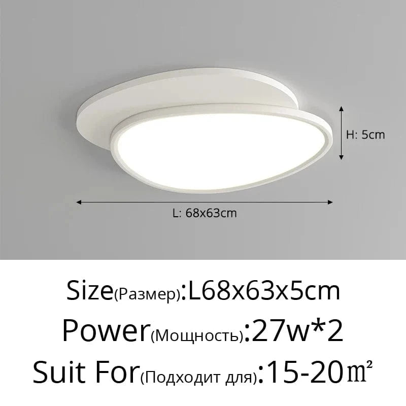 Lustre LED UltraMince pour Éclairage Intérieur Chic | Marco Lucetti Luminosité variable / B 68CM 27W