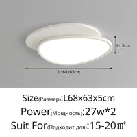 Lustre LED UltraMince pour Éclairage Intérieur Chic | Marco Lucetti Luminosité variable / B 68CM 27W