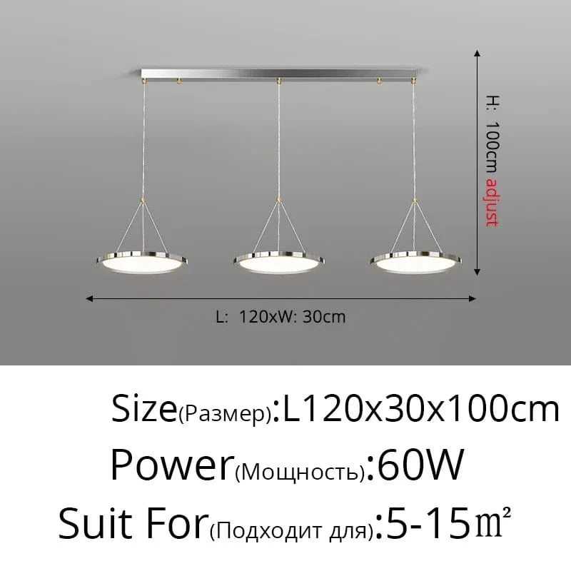 Lustre LED UltraSlim pour un intérieur moderne et élégant | Marco Lucetti Chromé 3 têtes / 3 couleurs sans télécommande