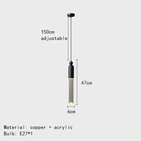 Lustre LED urbain en cuivre et acrylique transparent | Marco Lucetti Noir / Blanc chaud