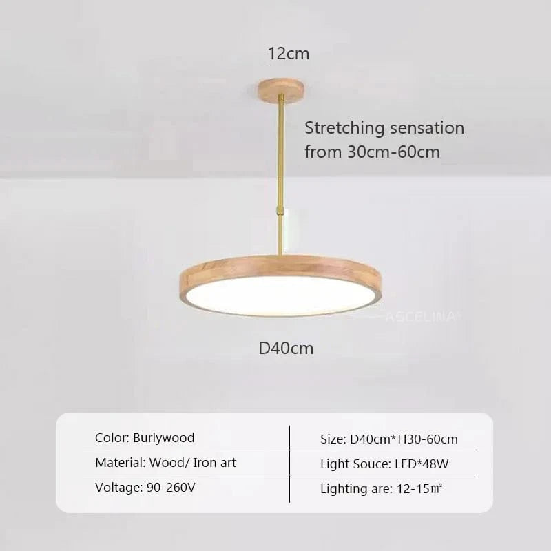 Lustre LED Zen en rondins | Marco Lucetti AD40 / Blanc froid-pas de rc