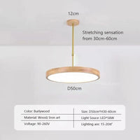 Lustre LED Zen en rondins | Marco Lucetti AD50 / Blanc froid-pas de rc