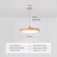 Lustre LED Zen en rondins | Marco Lucetti D50 / Blanc froid-pas de rc