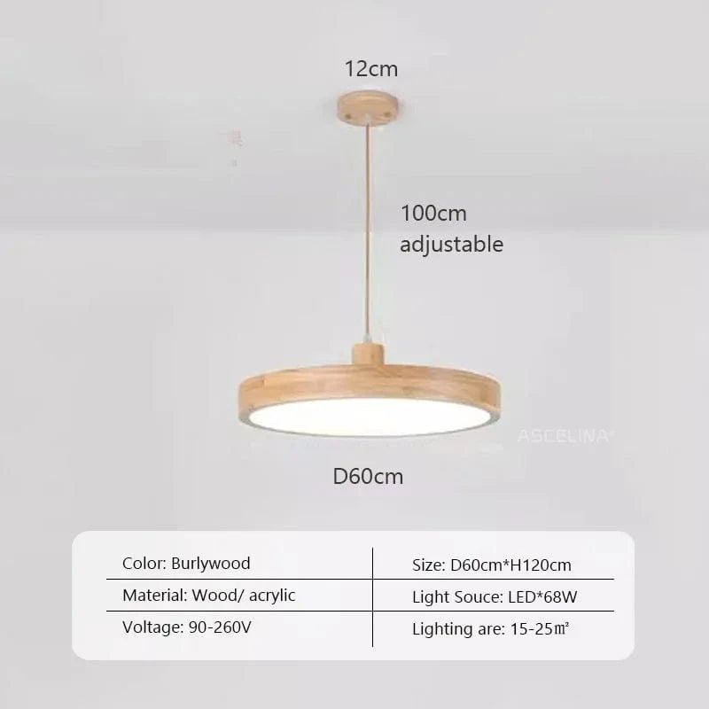 Lustre LED Zen en rondins | Marco Lucetti D60 / Blanc froid-pas de rc