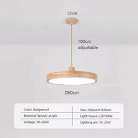 Lustre LED Zen en rondins | Marco Lucetti D60 / Blanc froid-pas de rc