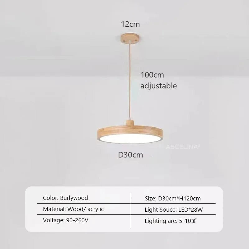 Lustre LED Zen en rondins | Marco Lucetti J30 / Blanc froid-pas de rc