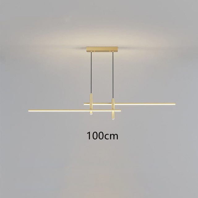 Lustre LEDminimaliste par Sarno | Marco Lucetti Doré - 100 cm / Chaude