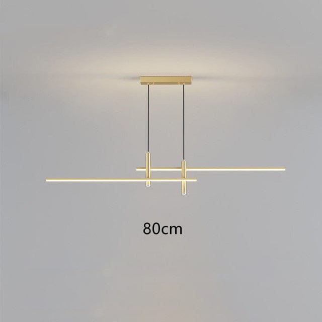 Lustre LEDminimaliste par Sarno | Marco Lucetti Doré - 80 cm / Chaude