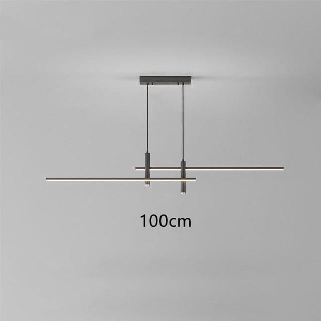 Lustre LEDminimaliste par Sarno | Marco Lucetti Noir - 100 cm / Chaude