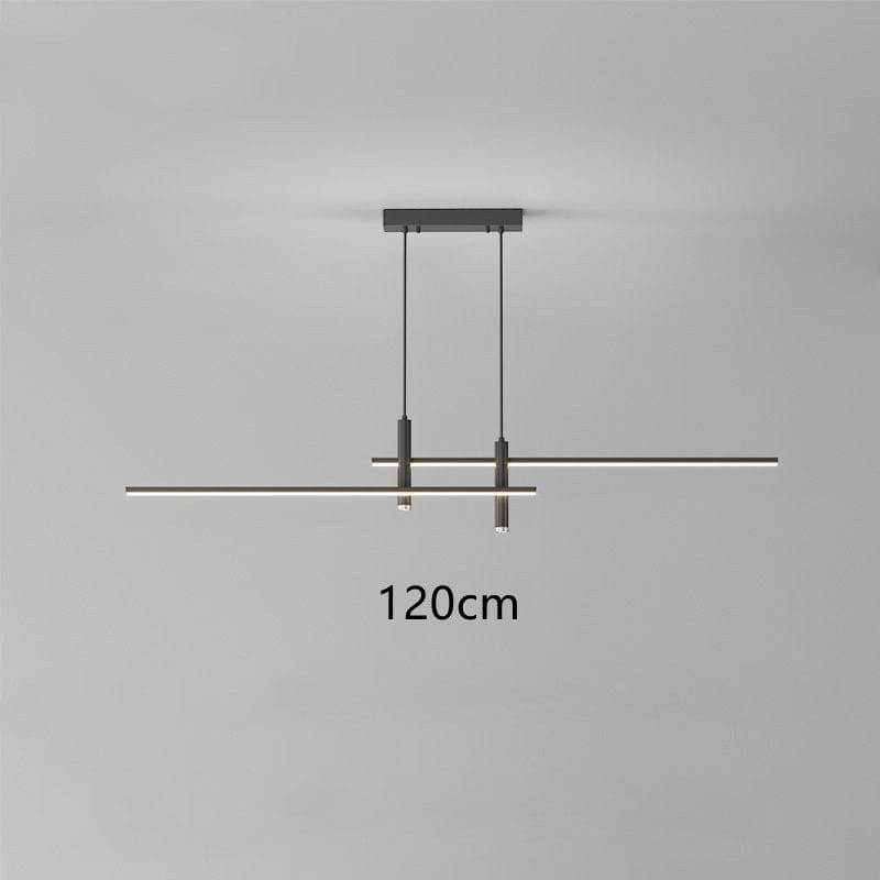 Lustre LEDminimaliste par Sarno | Marco Lucetti Noir - 120 cm / Chaude