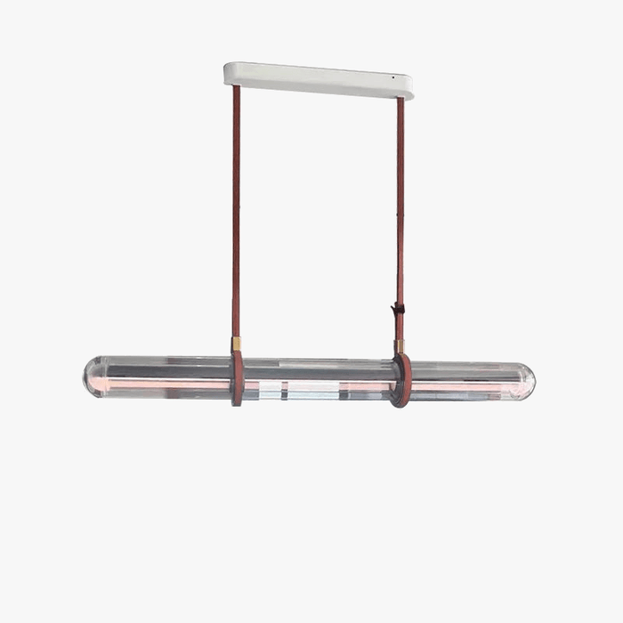 Lustre Long Design Moderne - Décoration Maison LED Luxe Cuir Verre | Marco Lucetti