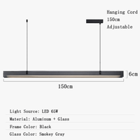 Lustre Long en Verre LED Design Minimaliste - Luxe Épuré | Marco Lucetti