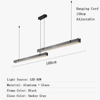 Lustre Long en Verre LED Design Minimaliste - Luxe Épuré | Marco Lucetti