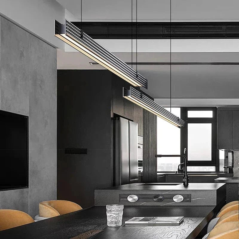 Lustre Long en Verre LED Design Minimaliste - Luxe Épuré | Marco Lucetti