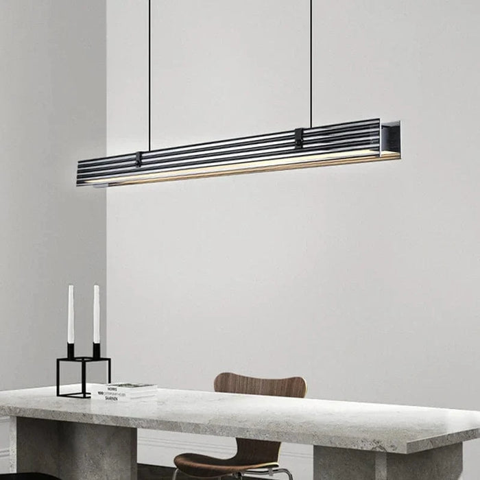 Lustre Long en Verre LED Design Minimaliste - Luxe Épuré | Marco Lucetti