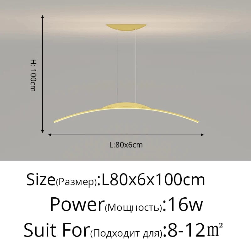 Lustre Long LED Minimaliste Éclat Moderne avec Hauteur Réglable | Marco Lucetti