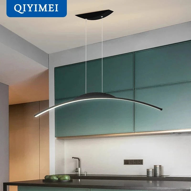 Lustre Long LED Minimaliste Éclat Moderne avec Hauteur Réglable | Marco Lucetti