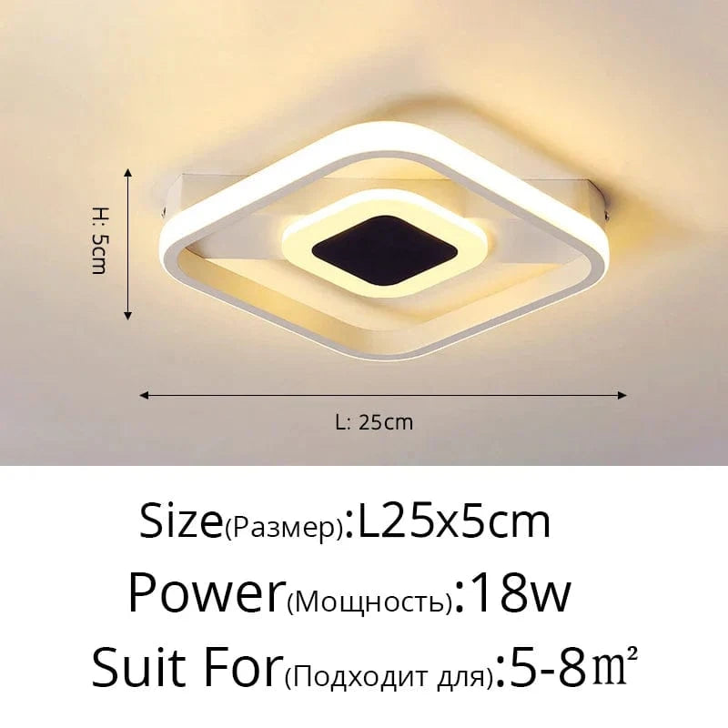 Lustre luminaire LED design en acrylique pour sublimer votre intérieur | Marco Lucetti YH2005 18W / Blanc chaud Pas de télécommande