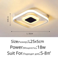 Lustre luminaire LED design en acrylique pour sublimer votre intérieur | Marco Lucetti YH2005 18W / Blanc chaud Pas de télécommande