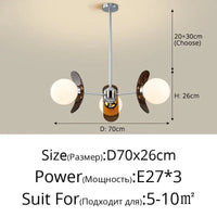 Lustre Lumineux Art Suspendu - Décoration Intérieure | Marco Lucetti A 3 têtes marron foncé / Blanc froid