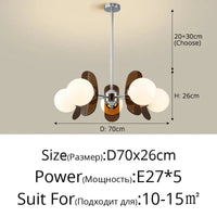 Lustre Lumineux Art Suspendu - Décoration Intérieure | Marco Lucetti A 5 têtes marron foncé / Blanc froid