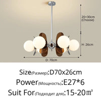 Lustre Lumineux Art Suspendu - Décoration Intérieure | Marco Lucetti A 6 têtes marron foncé / Blanc froid