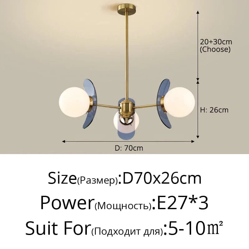 Lustre Lumineux Art Suspendu - Décoration Intérieure | Marco Lucetti B 3 têtes Gris / Blanc froid